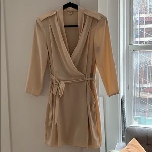 Cream Wrap dress